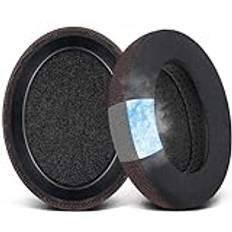 SOULWIT Kylande gel-öronkuddar för Sennheiser HD650, HD660S, HD660S2, HD600, HD6XX, HD58X, HD580, HD565, HD545, HD535 hörlurar, öronkudde med is siden tyg, extra tjocklek - Mörk Kaffe
