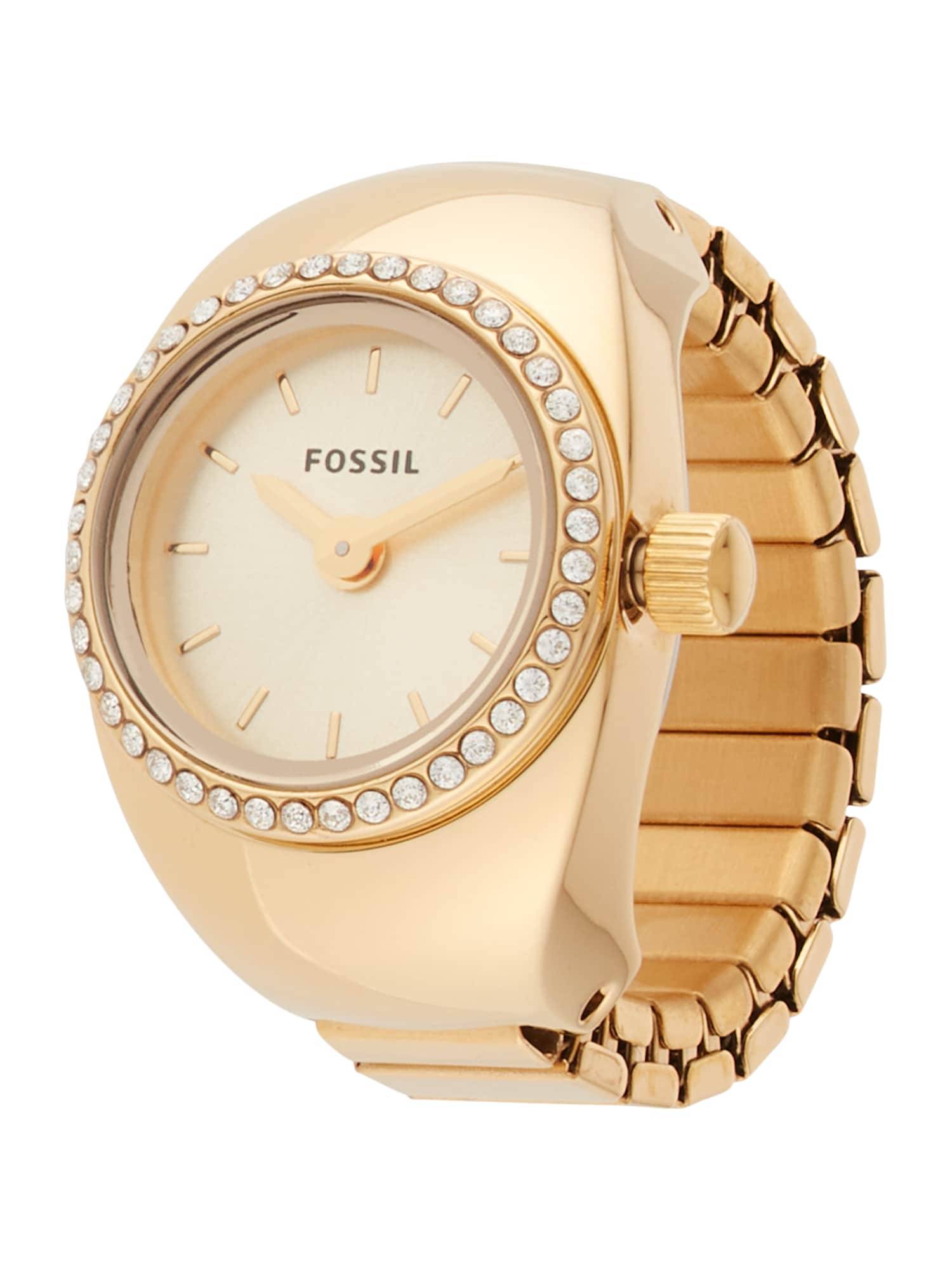 FOSSIL Ring  guld / sort / transparent