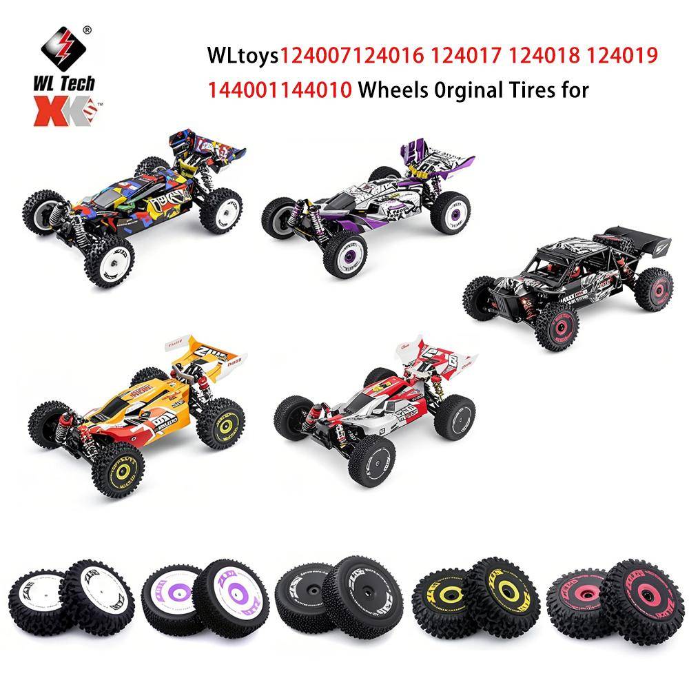 WLtoys RC-bilhjul Originaldäck för 124007 124017 124019 124018 144001 144010 Fjärrstyrd Bilreservdelar Gummidäckset