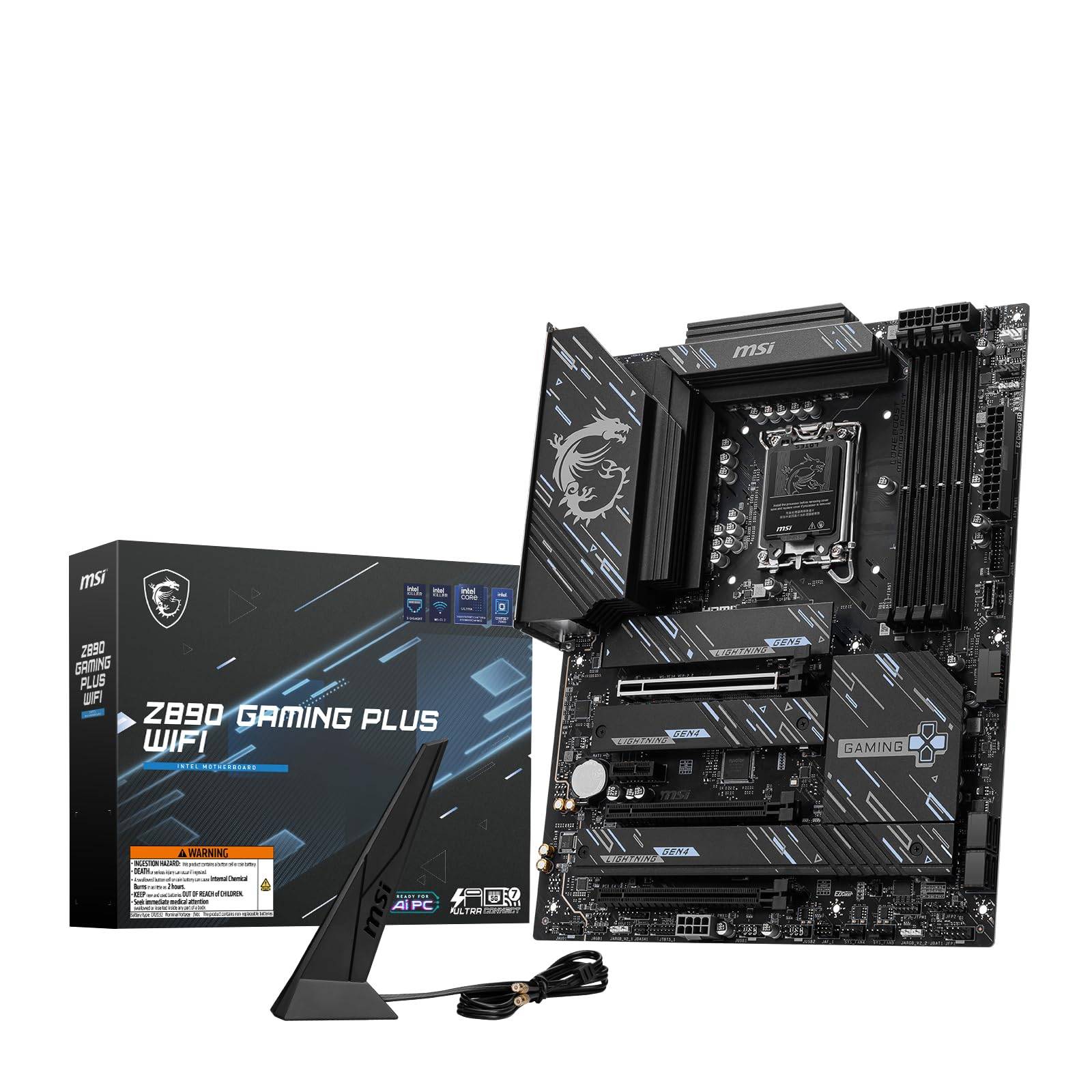 MSI Z890 GAMING PLUS WIFI ATX Motherboard with Z890 Chipset MB6588