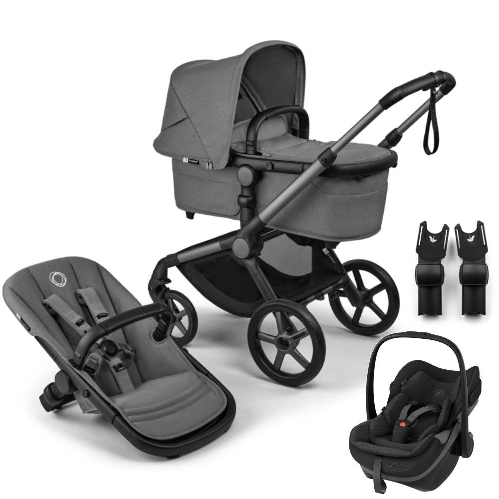 Bugaboo Fox 5 Renew Stroller Set 3 in 1 incl. Maxi-Cosi Coral Slide Pro - Graphite / Moon Grey