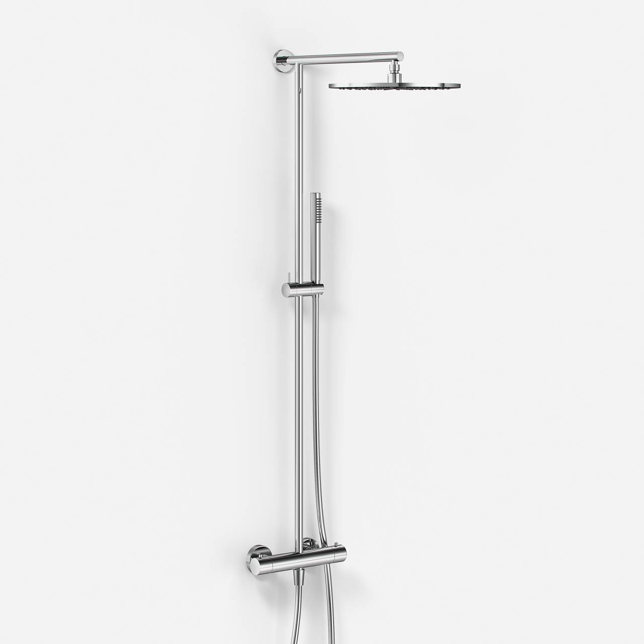 Semplice SRL10 S03 - Termostatsæt Rain DeLuxe RHB30 Ø30 cm Krom Brusearmatur - fra Bad&Stil.