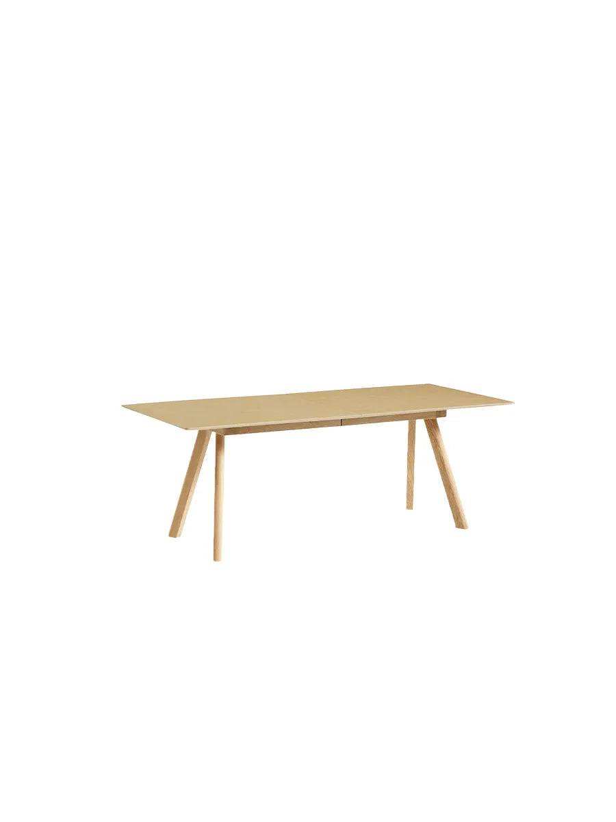 CPH30 Udtræksbord fra Hay Burgundy Linoleum / Lakeret eg / L: 200-400 x B: 90 x H: 74 cm - Jacobsen Plus