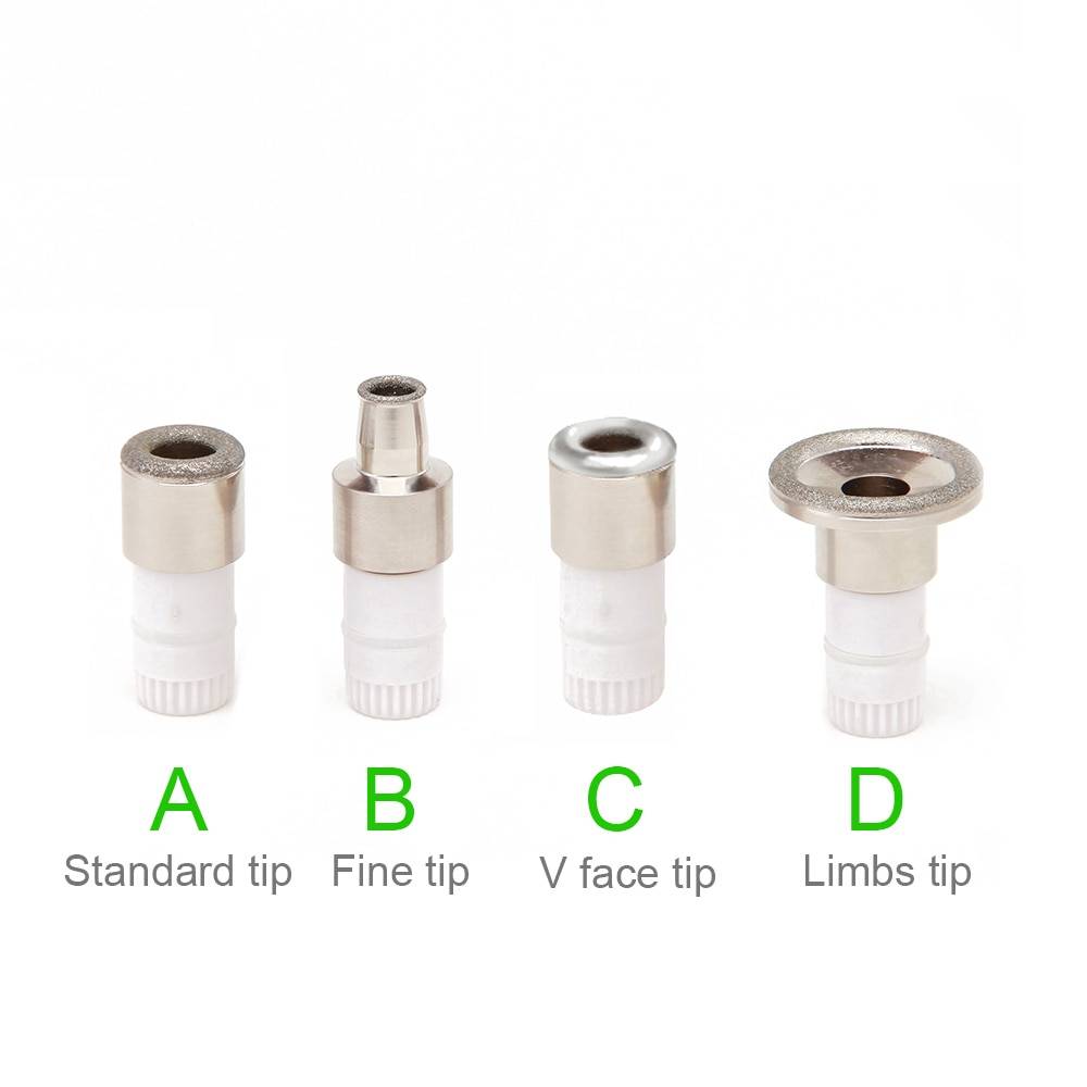 Newdermo standard spets/v ansiktsmassage spets/fin spets/lemspets diamant maskin borttagning av rynkor död hud peeling maskin - V ansiktsspets