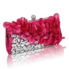 Rosa clutch med pynt