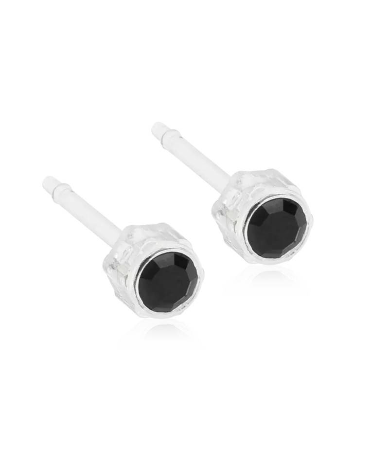 Blomdahl Örhängen MP Bezel 4 mm, Jet 15-0103-07