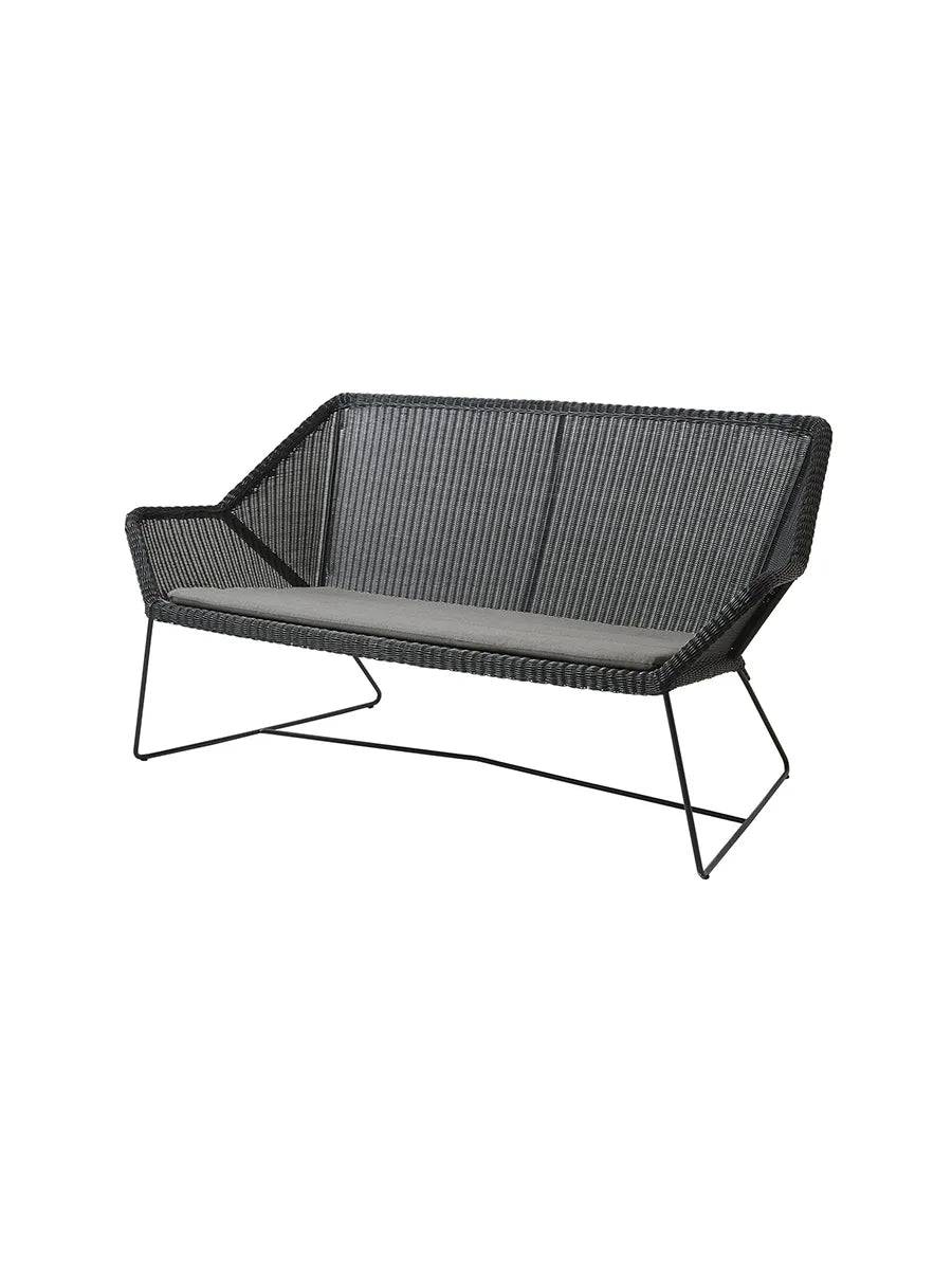 Breeze 2-pers. Loungesofa fra Cane-line Black / Taupe, Cane-line Natté - Jacobsen Plus
