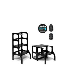 ETTE TETE Helper Tower - Table "Step'n'sit" |Svart |90X 43X 40 cm
