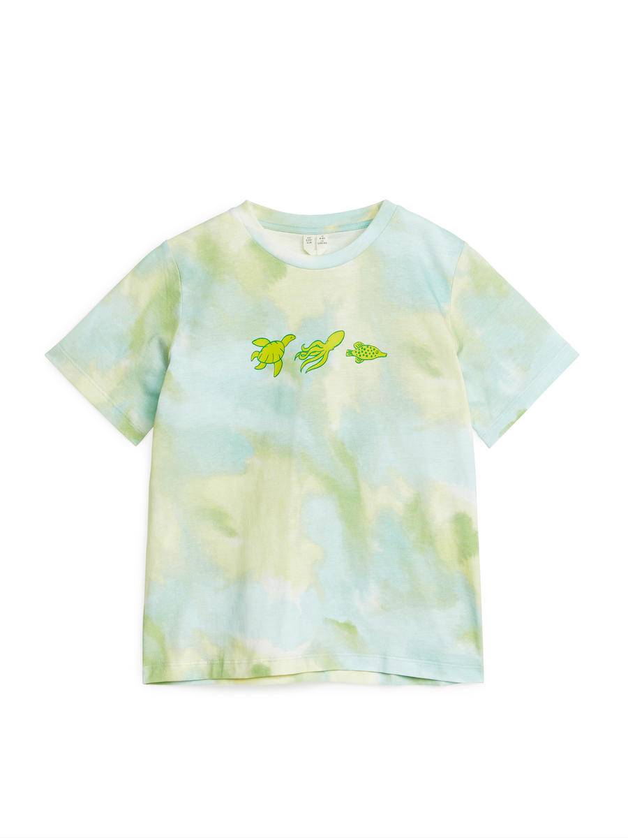 ARKET Print T-Shirt -Blue, 98/104