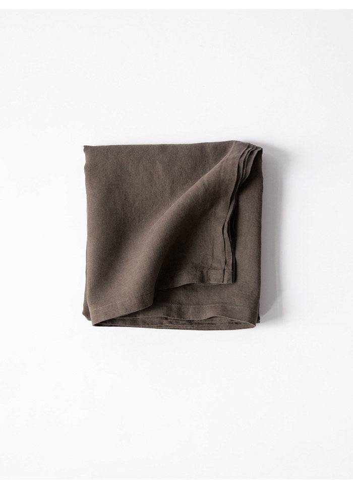 Bordsduk linne taupe, 175x175 cm