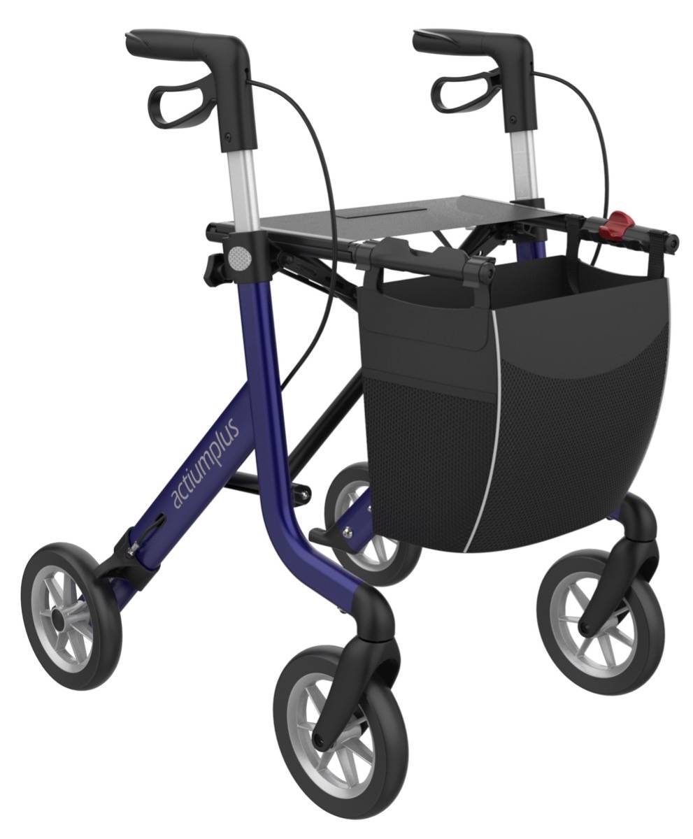 Actiumplus Rollator Space Blå Med Softhjul