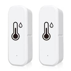 WiFi Thermometer Hygrometer Innen: Sporgo WLAN Feuchtigkeitssensor Temperatursensor mit Smart Tuya App, Datenaufzeichnung und Benachrichtigungsalarm, Mini Kabelloser Thermometer für Innen Außen (2)