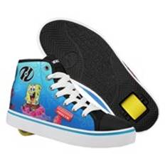 Hustle SpongeBob Black/White/Multi Canvas Kids Heely Shoe