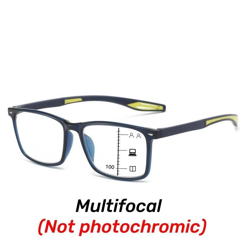 Fotokromatiska multifokala läsglasögon Utomhus färgskiftande solglasögon Glasögon Nya sporter Presbyopi 0+1.0+4.0 2.0