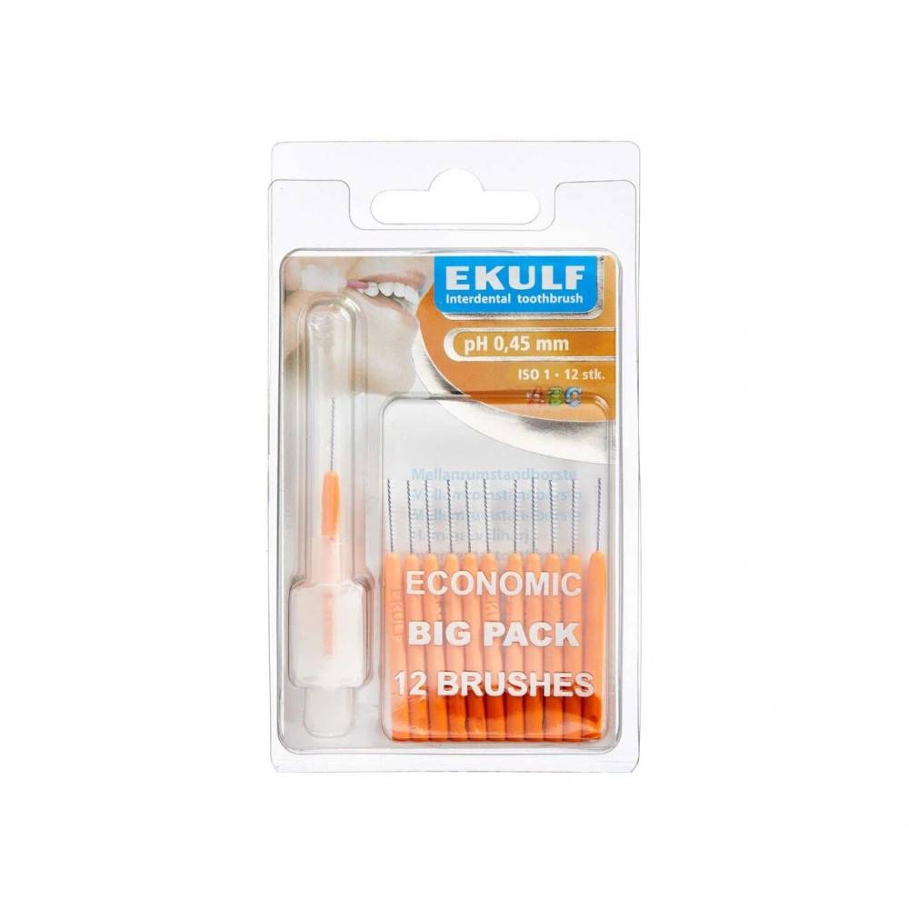 EKULF ph Mellemrumsbørste Orange 0,45 mm - 12 stk