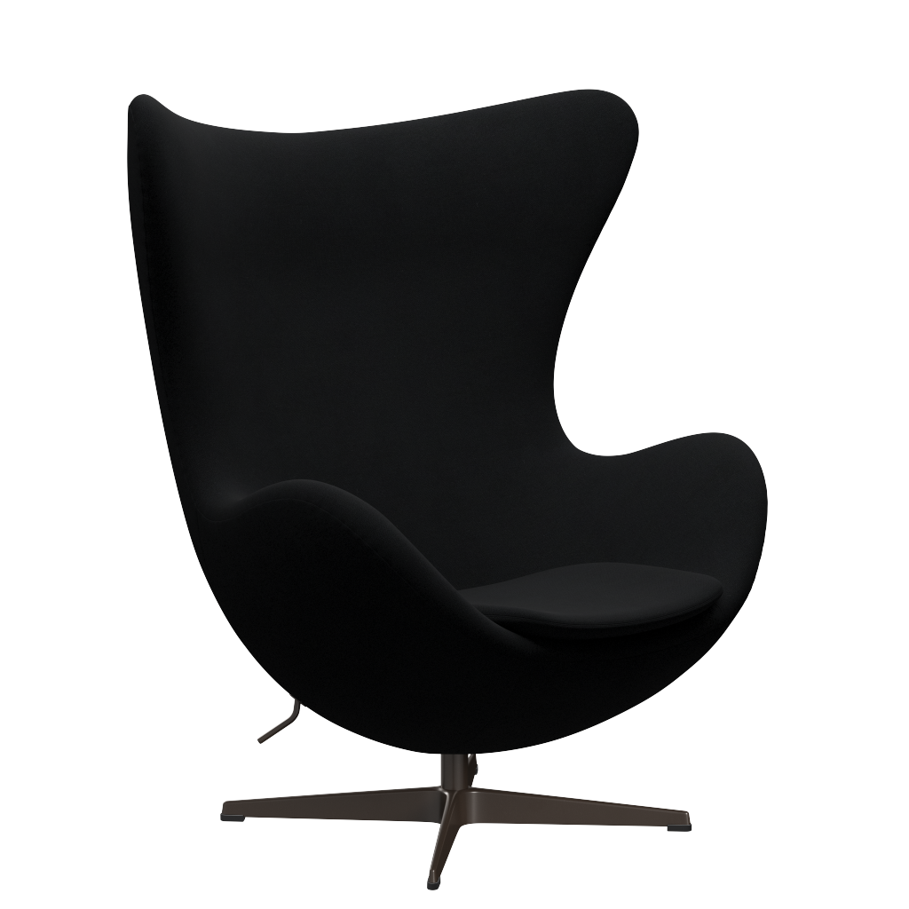 3316 Ægget loungestol, stel i brown bronze af Arne Jacobsen Christianshavn - 1175 Black Uni - Jacobsen Plus