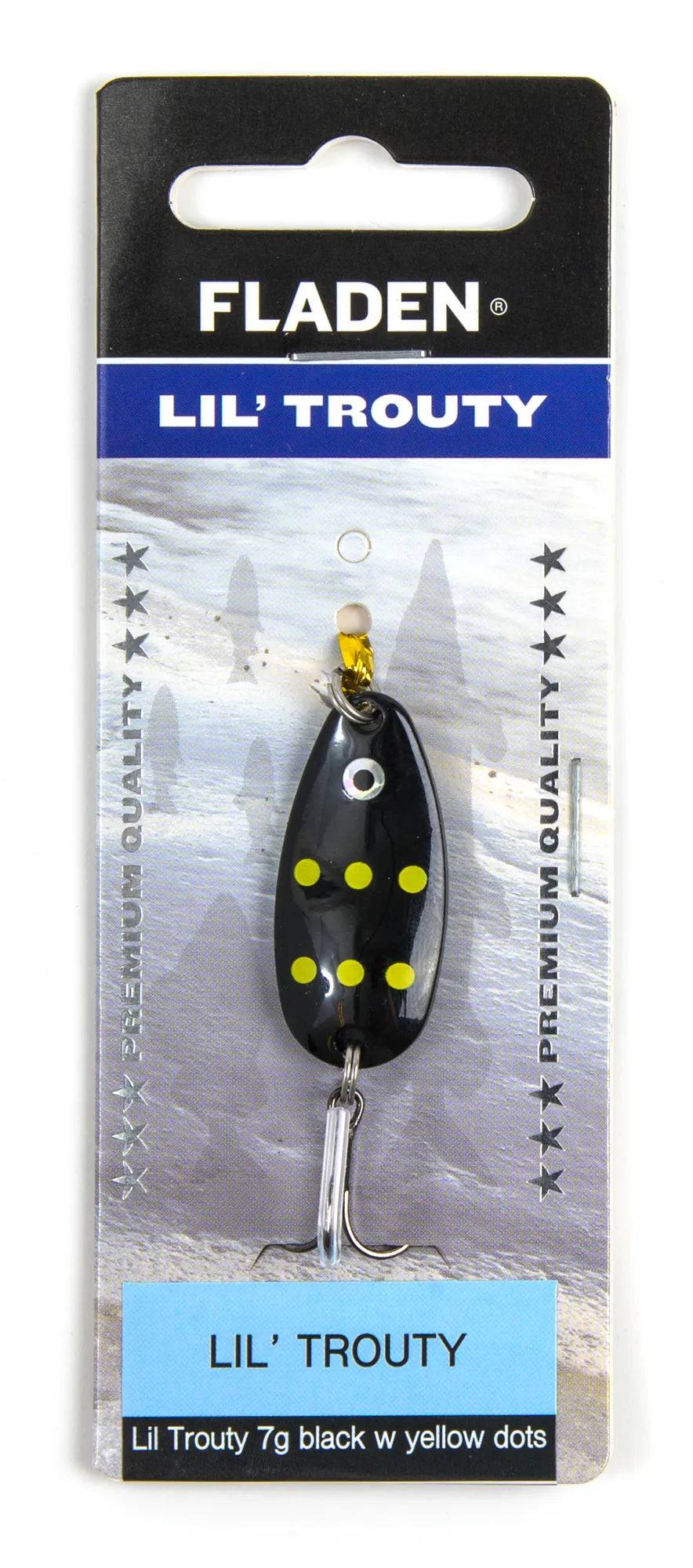 Lil' Trouty - 7g / black w yellow dots