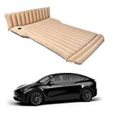 topfit Uppblåsbar luftmadrass för stadsjeepar och camping säng för bil bärbar och uppblåsbar luftmadrass för hem och bilresor luftsoffa utomhusmadrass för Tesla Model Y/3/S/X med luftpump