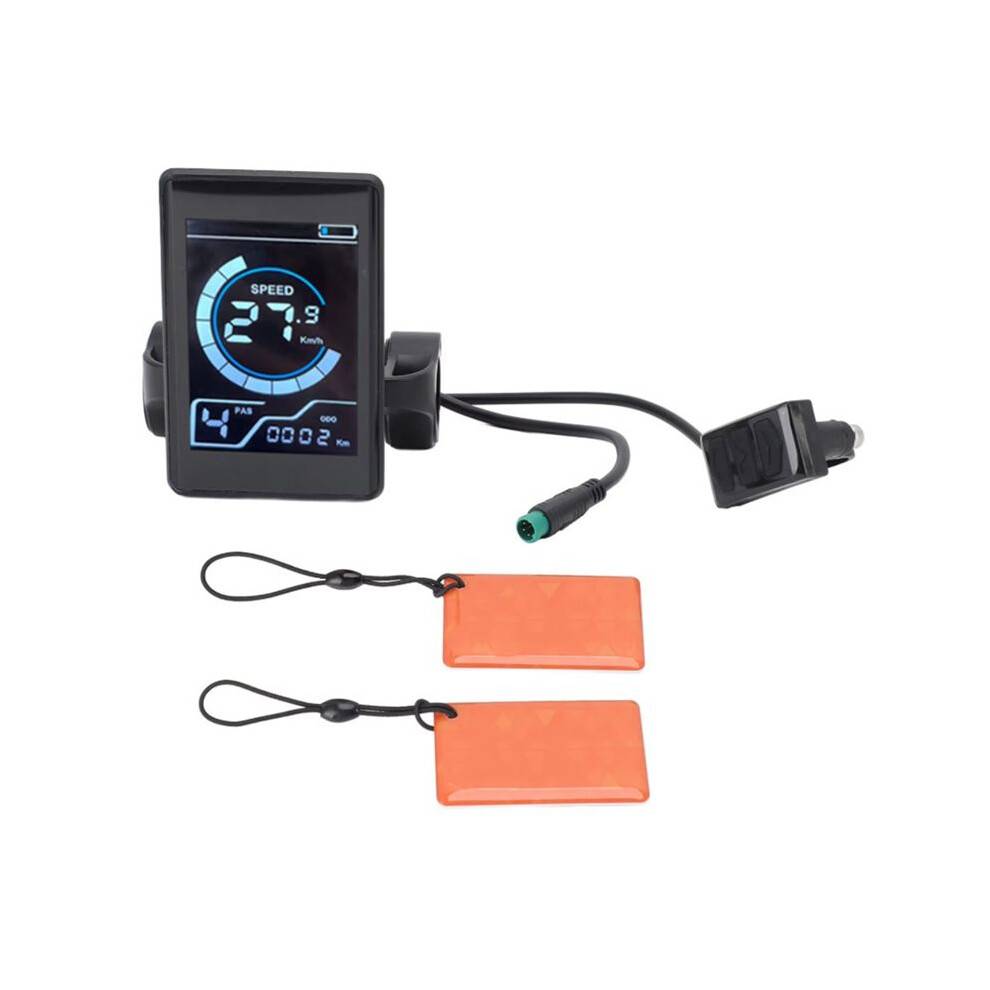 Cycling Display Meter with 2 NFC Cards 5 Pin Water Proof Inductive LCD Control Panel for Electric Bikes Scooters