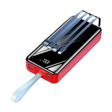 Bærbar oplader Powerbank 30000mAh Universal kompakt hurtigopladning Ekstern batteripakke med LED-lys - Ideel til udendørs camping