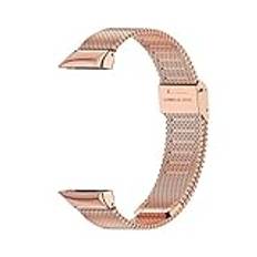 Milan Armband för Huawei Honor Band 6 Smart Armband Armband Ersättningsklocka Armband Armband Metal Band (Färg: Rose Gold, Storlek: för Huawei Band 6)