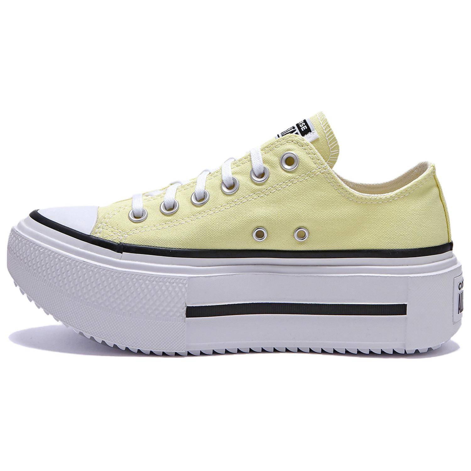 Converse Chuck Taylor All Star Lift Double Stack Low Lemon Slushy Unisex Sneakers Gul Vit Svart A16283C 40