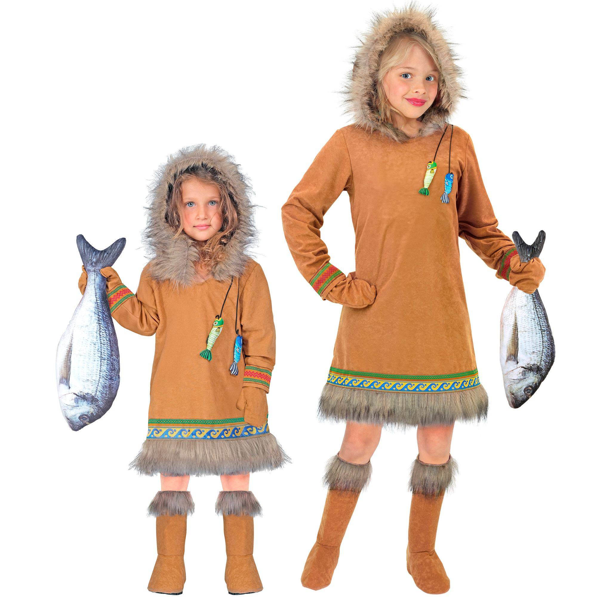 Eskimo kostume til piger - 3 dele.