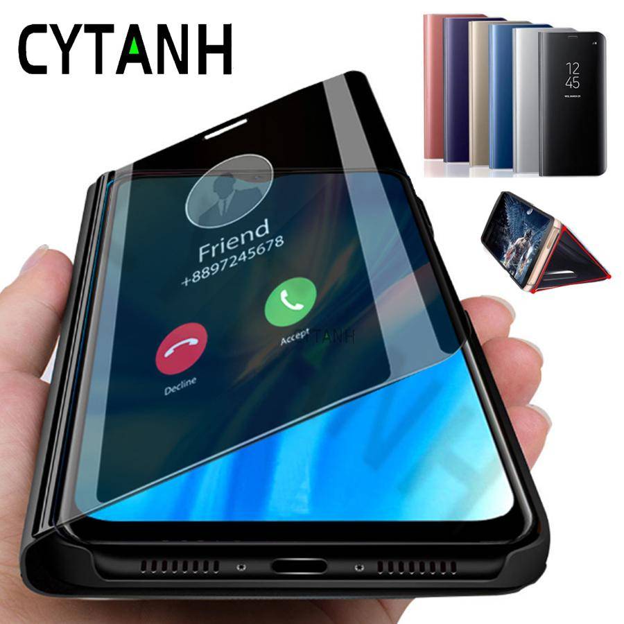 Sansung A34 A16 5G Fodral Smart Spegel Flip Cover Fodral För Samsung Galaxy A21 S A14 A54 A24 4G Stil Bok Magnetiskt Stöd Coque