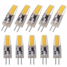 Den nye 10PCS dæmpbare Mini G4 LED COB-lampe 6W pære AC DC 12V 220V stearinlys erstatter 30W 40W halogen til lysekrone spotlight AC220V AC220V