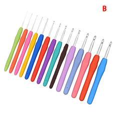 Multifarver hæklenåle Garn strikning s 2-8mm Tilfældige farver Random Color 2.5MM