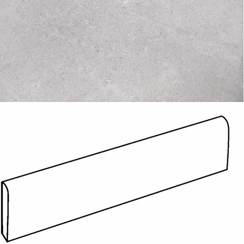 Sockel Klinker Eco Project Silver 7,5x60,4