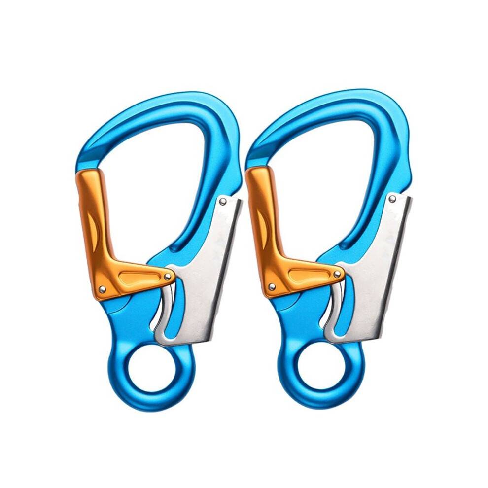 2Pcs 35KN Outdoor Carabiner Outdoor Climbing Carabiner for Climbing Hiking Camping Rescue and Heavy Duty Load Bearing