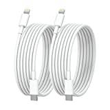 USB C till Lightning kabel 2M, 2-pack MFi certifierad USB C till Apple laddningskabel, Laddkabel typ C snabbladdningskabel kompatibel med iPhone 14/14 Pro/14 Pro Max/14 Plus/13/12/11/SE 2020/XS/8/iPad