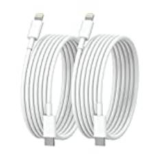 USB C till Lightning kabel 2M, 2-pack MFi certifierad USB C till Apple laddningskabel, Laddkabel typ C snabbladdningskabel kompatibel med iPhone 14/14 Pro/14 Pro Max/14 Plus/13/12/11/SE 2020/XS/8/iPad
