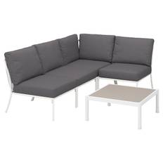 SEGERÖN 3-sits möbelgrupp, utomhus vit/beige/Frösön/Duvholmen mörkgrå
