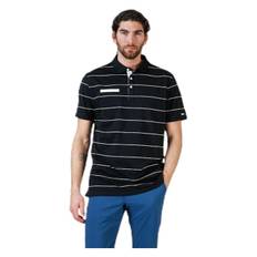 Player Striped Polo White/Black, Male, Kläder, T-shirt, Golf, Svart, XXL (XXL)