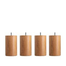 DUX - DUX SC sängben rund ek bred 16 cm 4-pack - Sengeben - Træ farvet - Træ
