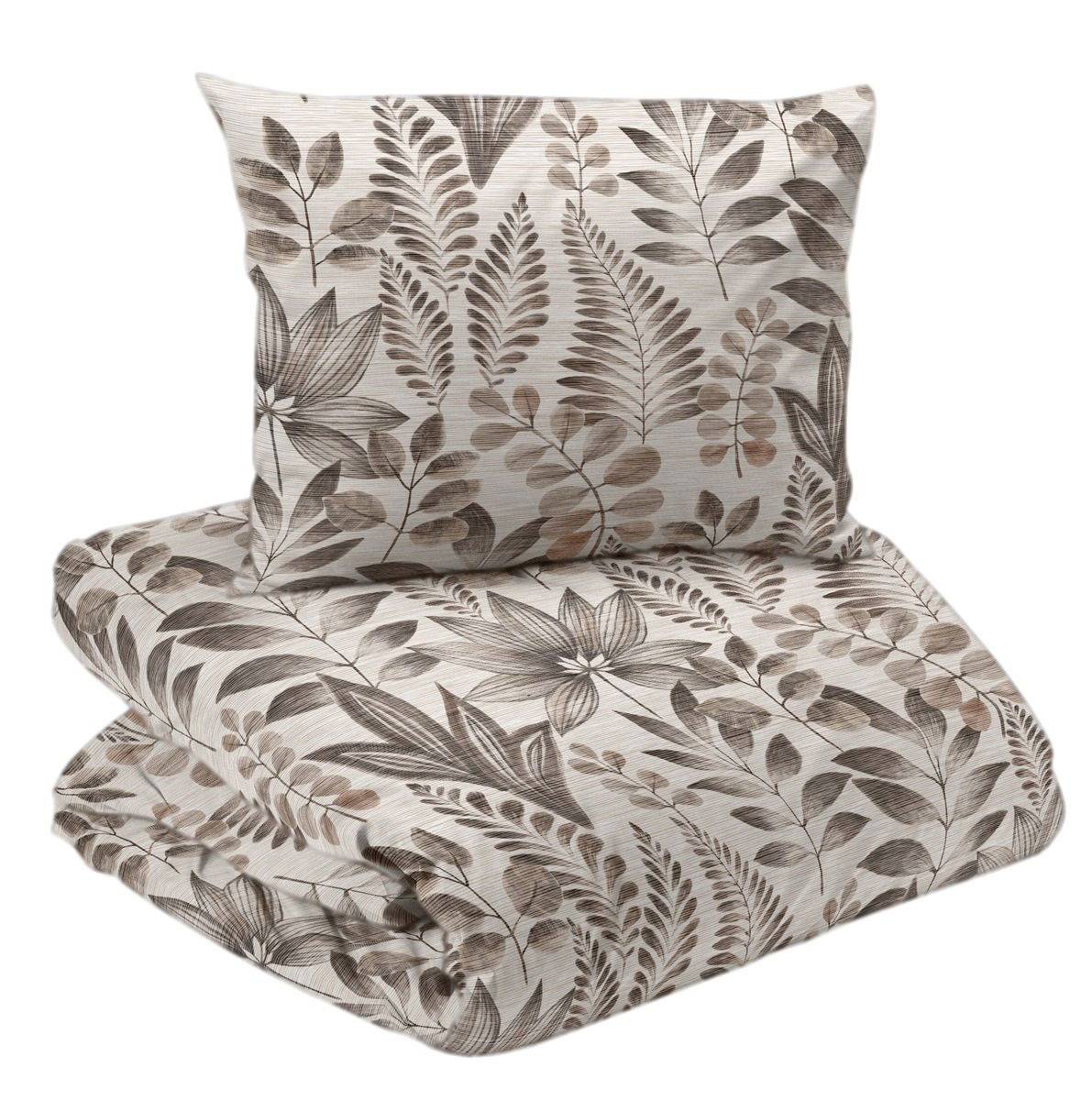 Queens Beige Blommigt Bäddset Enkeltäcke 150x210 Redlunds