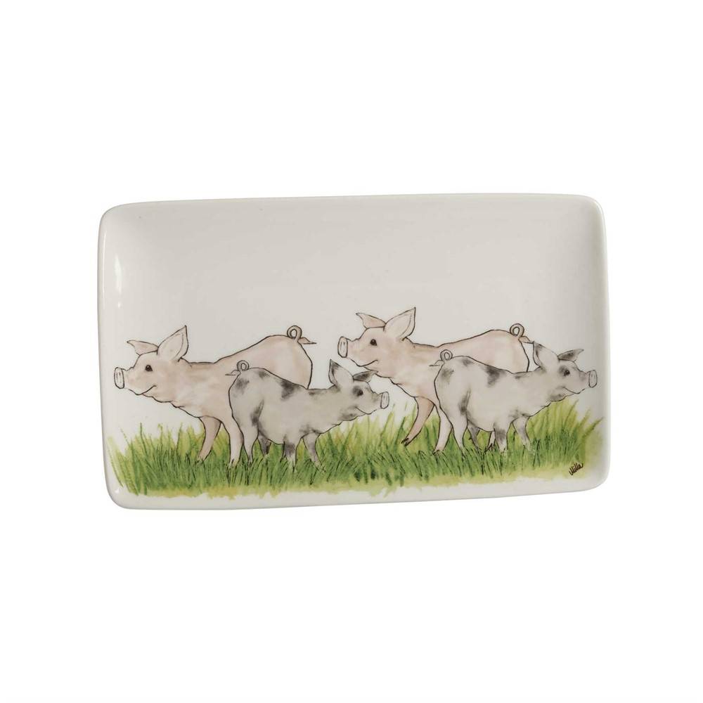 Nääsgränsgården - Plate Pigs L.21cm, B.13cm