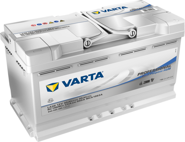 VARTA Fritidsbatteri 12V 95AH AGM 850CCA (354x175x190/190mm) +höger LA95