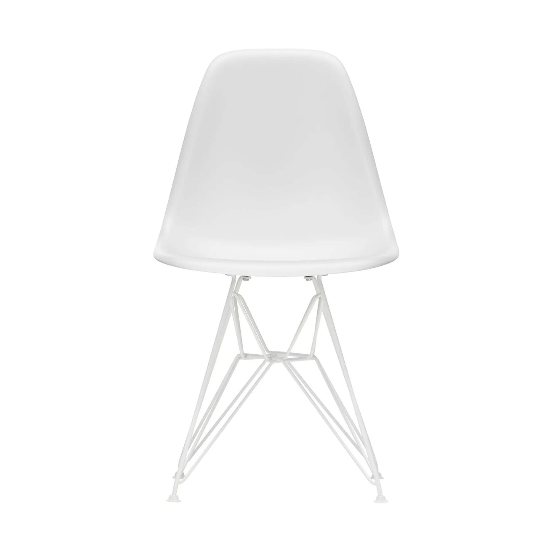 Vitra Eames Plastic Side Chair RE DSR stol White-white
