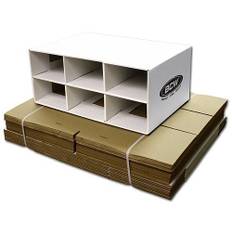 !Kortkasse - Opbevaringsboks (Hvid Pap) - Shoe Box House (Rumdeler/Reol) - Holder 6 Bokse - #BCW-1-BX-SHOE-HOUSE