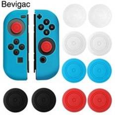 Bevigac 5 par mjuk silikon anti-halk tumstick grepp kepsar fodral skin cover för vänster höger nintendo switch ns nx controller