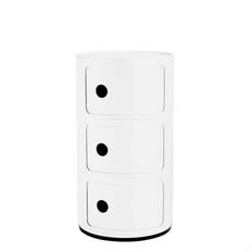 Kartell Componibili bord Matt White 3 Rum: H59 cm