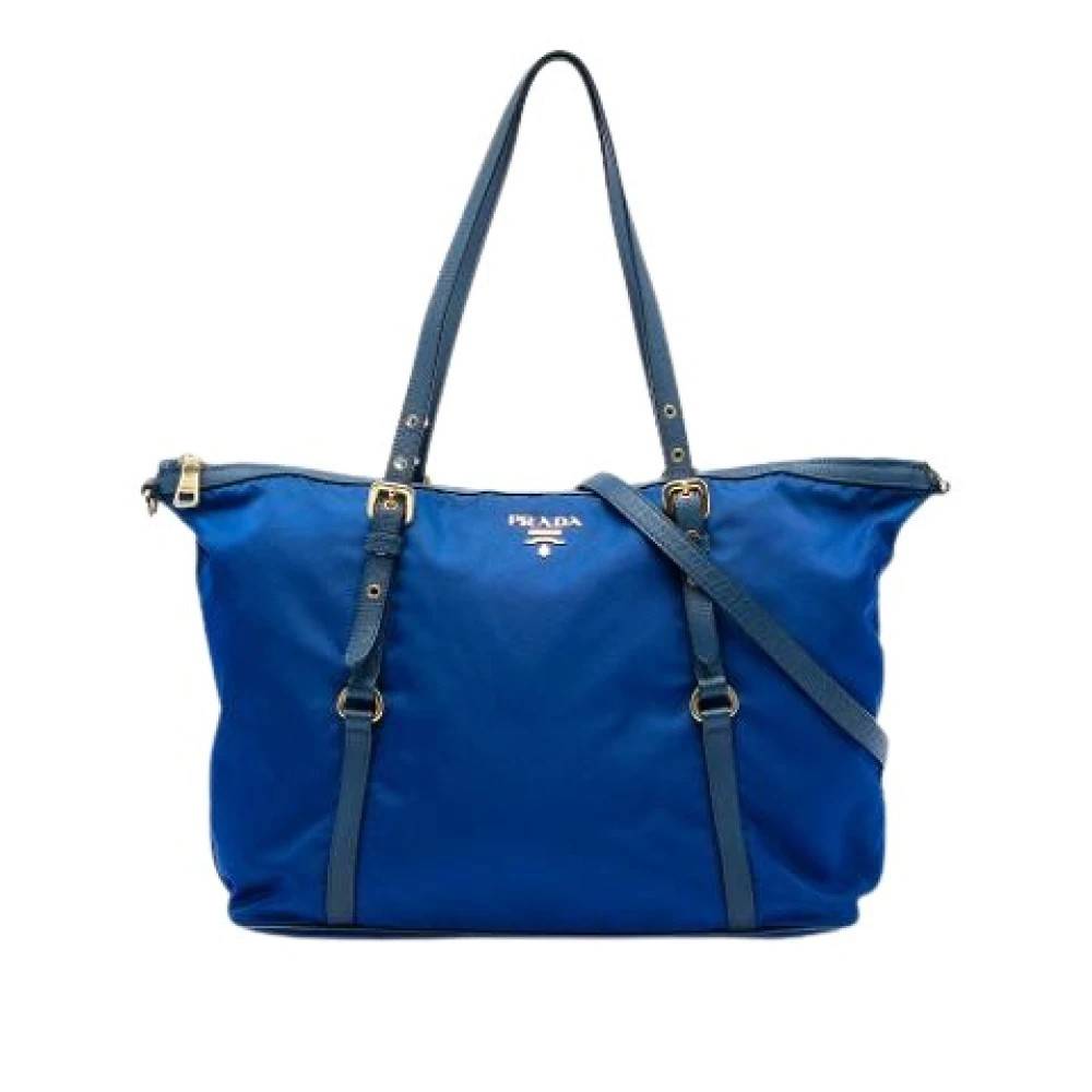 Prada Vintage Pre-owned Satchel - Vintage - Dame - Blå - ONE SIZE - Læder