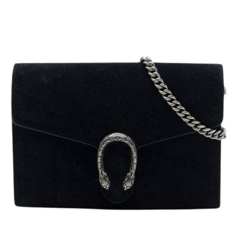 Gucci Vintage Pre-owned Vintage Skuldertaske - Vintage - Dame - Sort - ONE SIZE - Uld