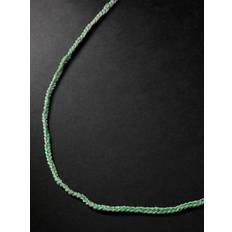 Carolina Bucci - Money Lucky White Gold and Silk Necklace - Men - Green