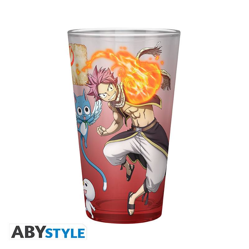 Fairy Tail - Natsu, Lucy, Happy & Plue - XXL Glass 400Ml