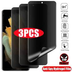 3 stk. Anti-Spy Hydrogel Film til Samsung S23 S21 S22 S24 Ultra S10 Plus S20 Fe Privatlivsbeskyttelse Tør til Samsung S24 Plus For Samsung S24 Plus 3Pcs