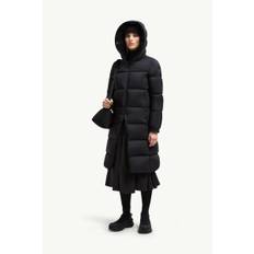 Black Arredoun Hooded Long Down Jacket - Long Jackets & Parka for Women | Moncler DK